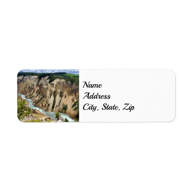 Étiquette Adresse du parc national Yellowstone (Devant)