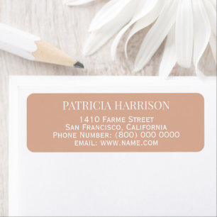 Étiquette Adresse du Rose dusty