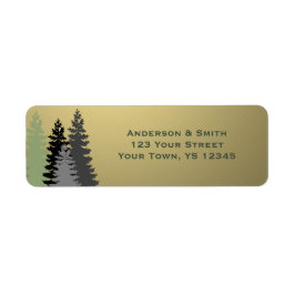 Étiquette Adresse Gold Star Entreprise Holiday