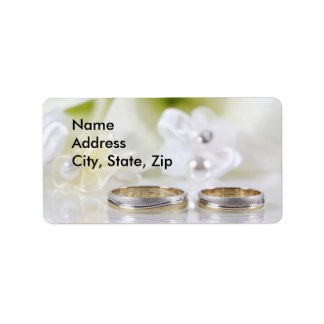 Étiquette Adresse mariage double anneaux