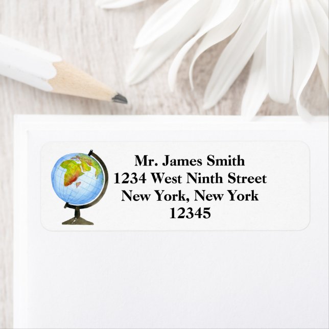 Étiquette Adresse mondiale (En situation)