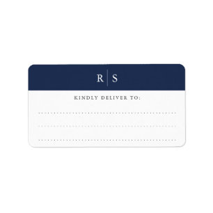 Étiquette Adresse monographique couleur personnalisée