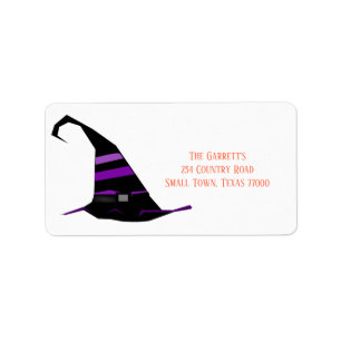 Étiquette Adresse personnalisée du Casquette de sorcière Hal