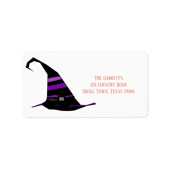 Étiquette Adresse personnalisée du Casquette de sorcière Hal (Devant)