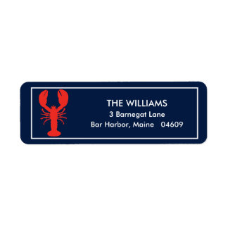 Étiquette Adresse personnalisée du homard du Maine
