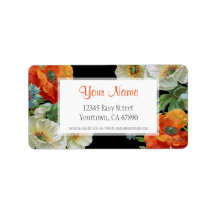 Adresse personnalisée Élégant Pavot Cornflowers Ét