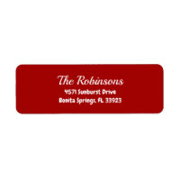 Adresse personnalisée moderne élégante rouge pomme