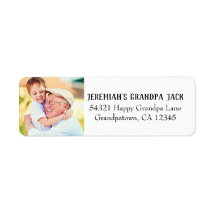 Étiquette Adresse photo de mignonne Best Grand-pa Grandson