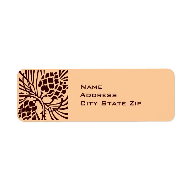 Étiquette Adresse Pinecone (Devant)