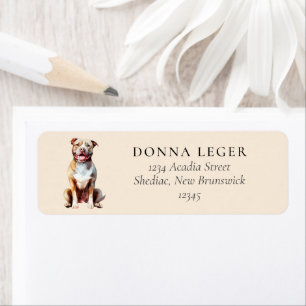 Étiquette Adresse Pit Bull Dog