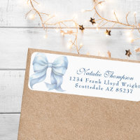 Adresse postale de retour de la boîte bleue person