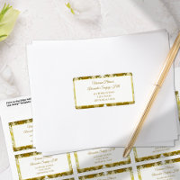 Adresse Retro Gold Green Mariage damassé