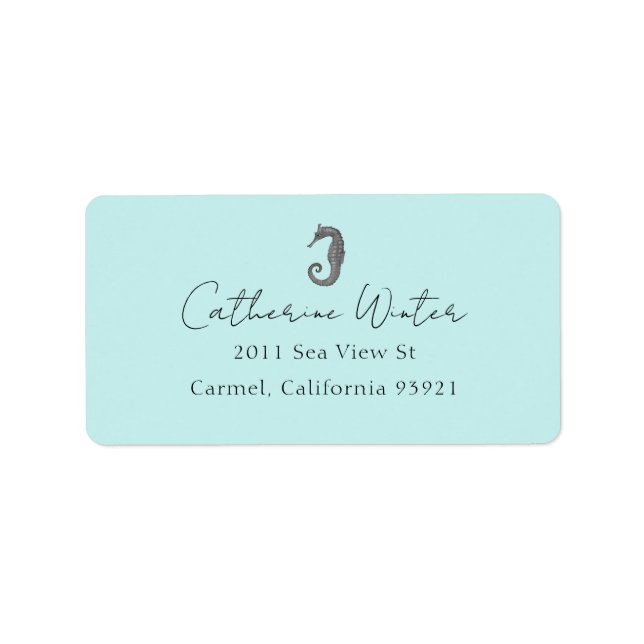 Étiquette Adresse Seahorse (Devant)