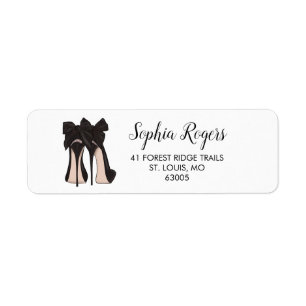 Étiquette Adresse stylet embellie de talons hauts
