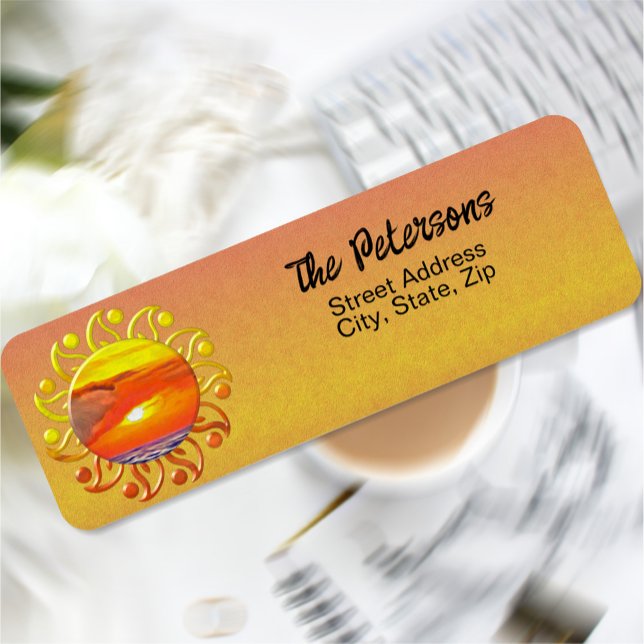 Étiquette Adresse Sunset 2443 (Créateur téléchargé)