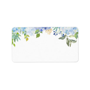 Étiquette Adresse vide de l'aquarelle de fleur de la