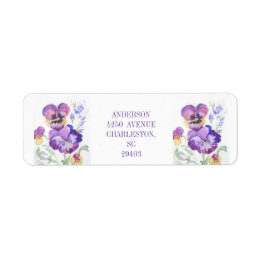 Étiquette Adresser les panneaux de purpel fleuris