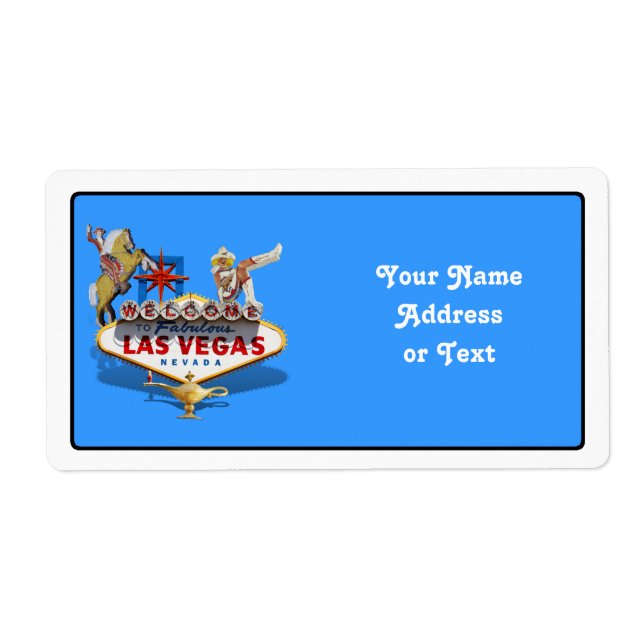 Étiquette Affiche de bienvenue Las Vegas (Devant)