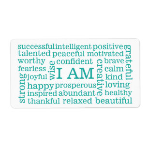Étiquette Affirmations positives Je suis des mots pour réuss