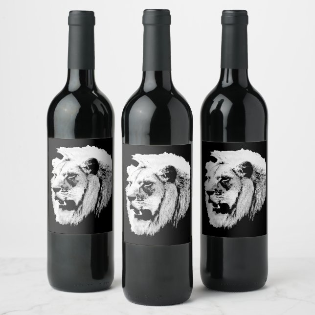 Étiquette africain Safari Lion (Bouteilles)
