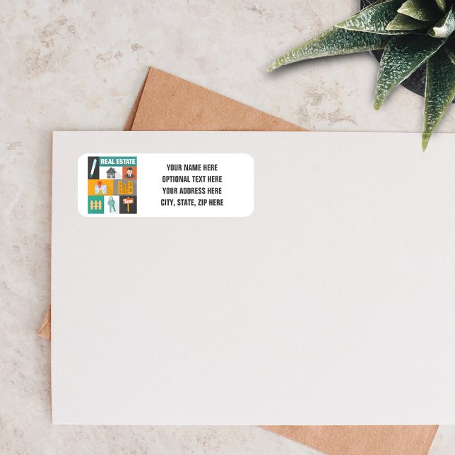 Étiquette Agent immobilier professionnel (Créateur téléchargé)
