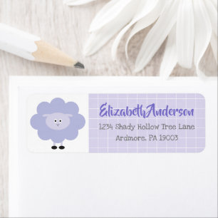 Étiquette Agneau mou Baby shower doux Adresse moderne