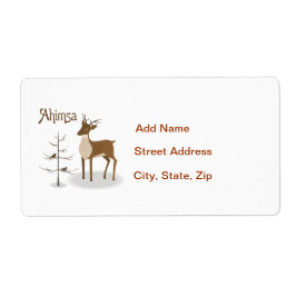 Étiquette Ahimsa Holiday Reindeer