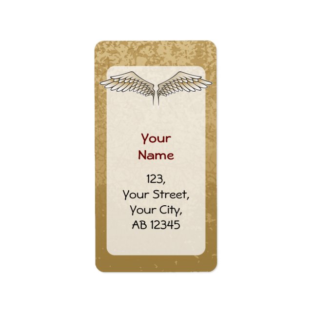 Étiquette Ailes beiges (Devant)