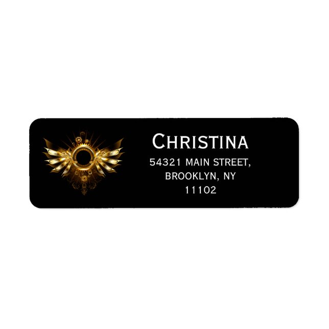 Étiquette Ailes de Steampunk (Devant)