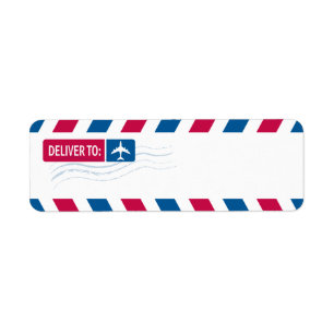 Étiquette Airmail - DEVLIVER À :