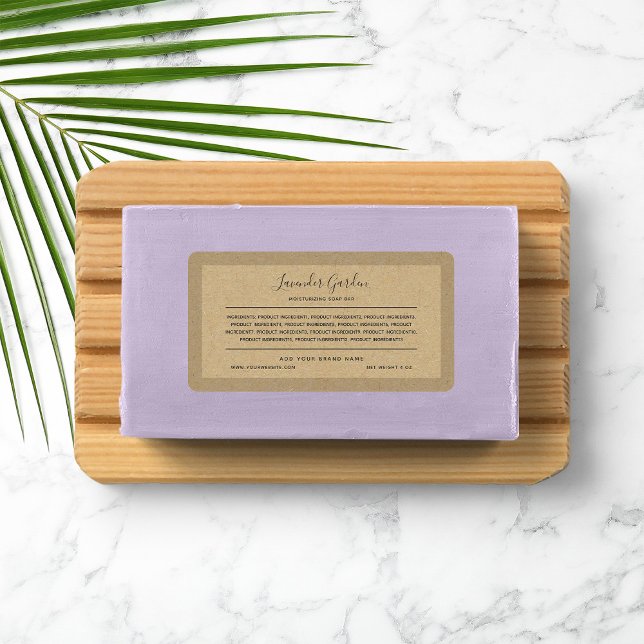 Étiquette Ajouter des ingrédients de calligraphie de marque  (Créateur téléchargé)