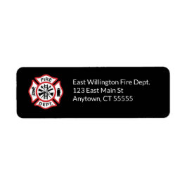 Étiquette Ajouter l'adresse de retour du logo du service d'i
