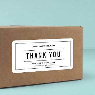 Étiquette Ajouter vos lignes de bordure noire de Merci de ma