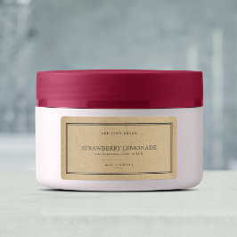 Étiquette Ajouter votre marque Classic Grey Bordure Kraft pr