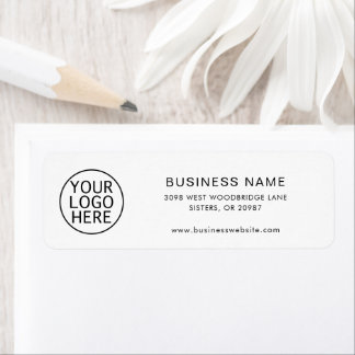 Étiquette Ajoutez votre logo d'entreprise et votre adresse d