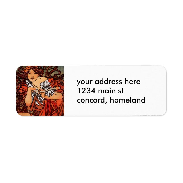 Étiquette Alfons Mucha Perfecta (Devant)