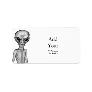 Étiquette Alien gris