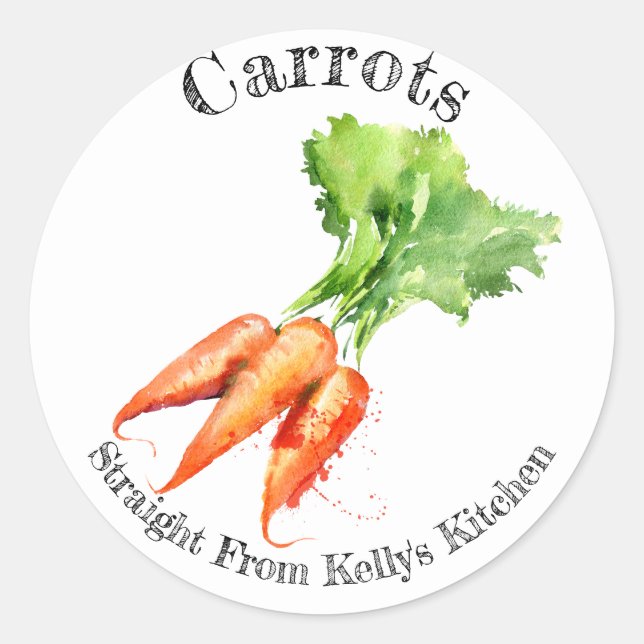 Étiquette alimentaire carottes entreprise de mise  (Devant)