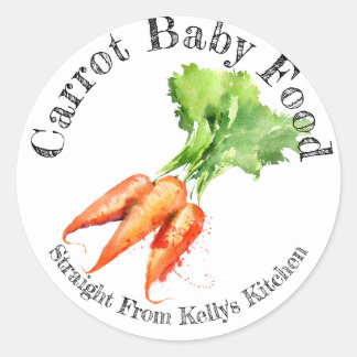Étiquette alimentaire Carrot Baby pour entreprise 