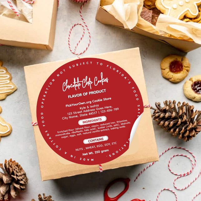 Étiquette alimentaire de la maison de la Floride r (Créateur téléchargé)