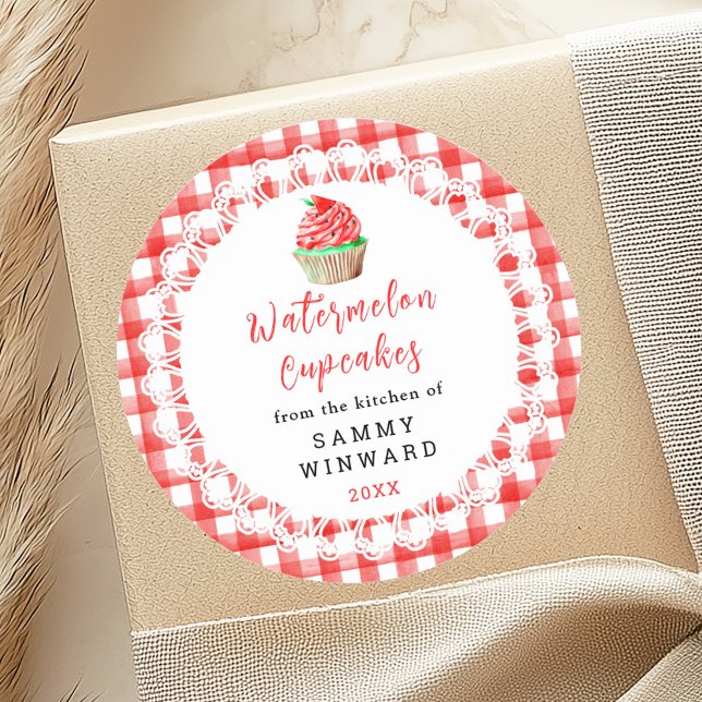 Étiquette alimentaire de la pastèque maison (Créateur téléchargé)