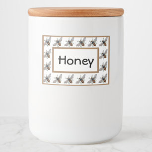 Étiquette alimentaire Honey Bee Jar