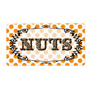 Étiquette alimentaire Leopard Polka Dot Nuts