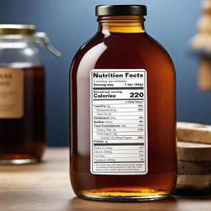 Étiquette alimentaire personnalisé conforme à la F
