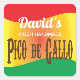 Étiquette alimentaire Pico de Gallo fait maison