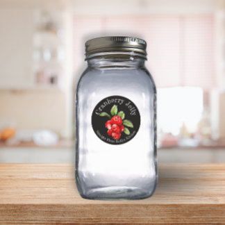 Étiquette alimentaire pour gelée de canneberge pou