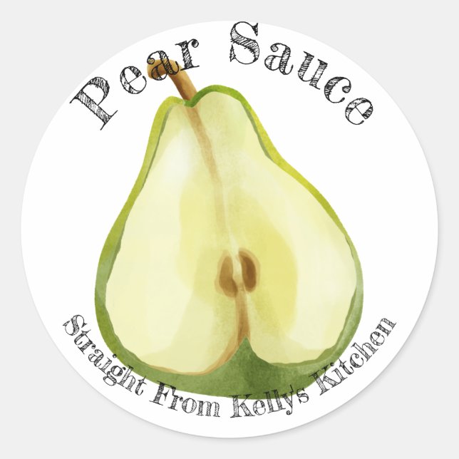 Étiquette alimentaire pour sauce de poire pour ent (Devant)