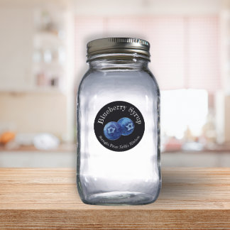 Étiquette alimentaire sirop de myrtille pour entre