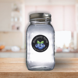 Étiquette alimentaire sirop de myrtille pour entre