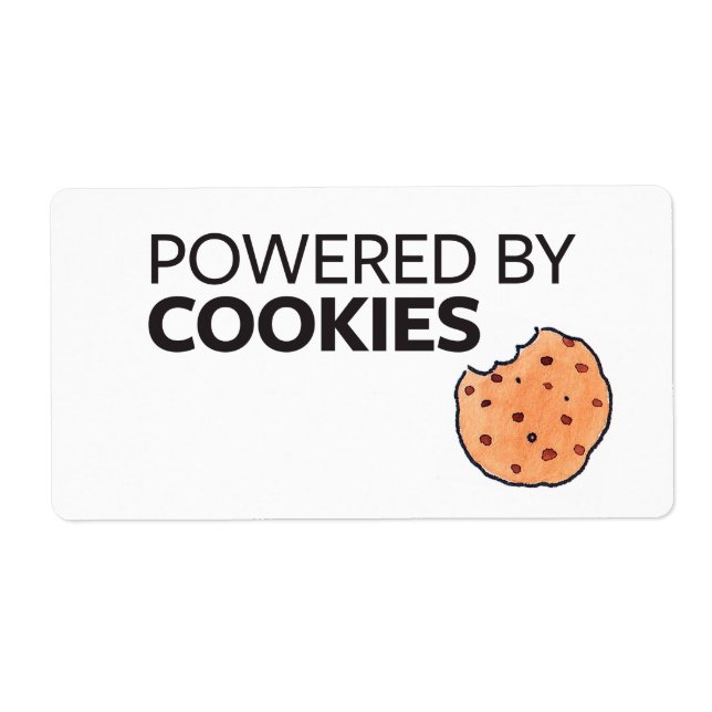 Étiquette Alimenté par des cookies (Devant)